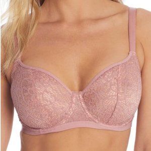 NWT Camio Mio Contempo Unlined Underwire Bra 34DD / 34E in pink desert rose